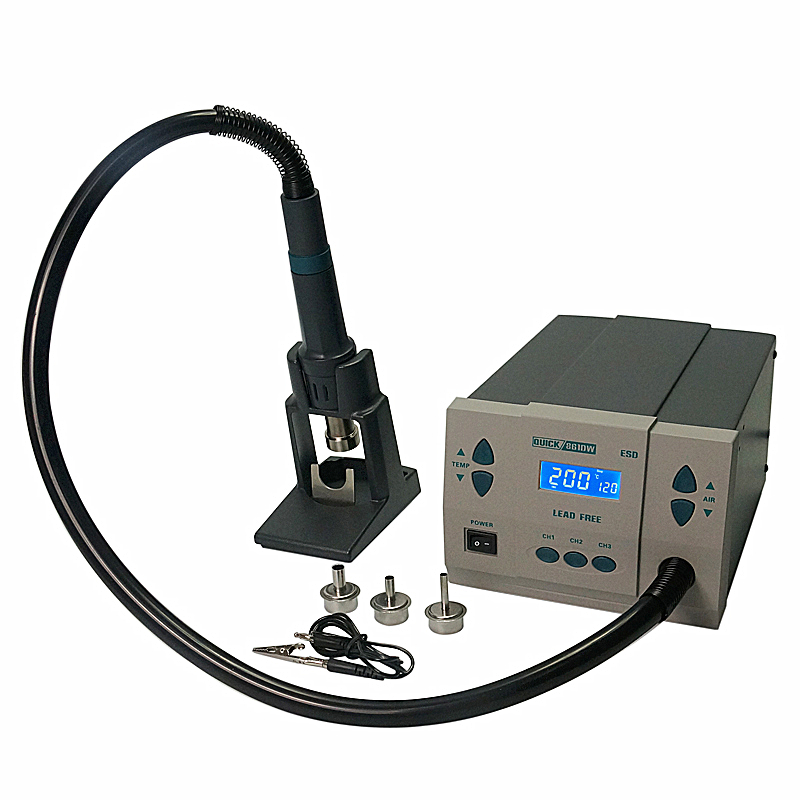 Hot Air Rework Station 861Dw - 熱風リワークステーションはんだ付けステーション QUICK Spot 861DW 3つの作業チャンネル、パスワード保護とキーロック機能付き