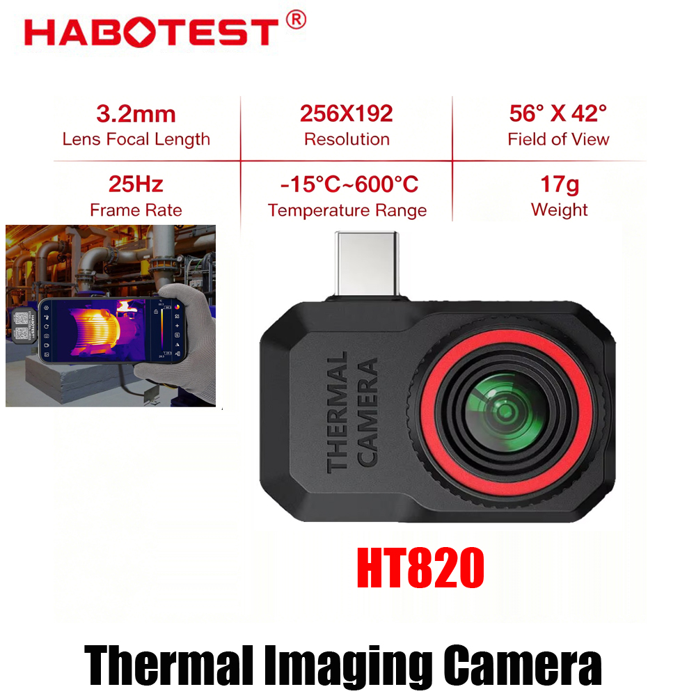 Thermal Imaging Camera Pcb Repair - 2026年新型HABOTEST HT820スマホ用サーマルカメラ、解像度256x192、25Hzフレームレート、Androidスマホ対応、-15～600℃ ℃ タイプC