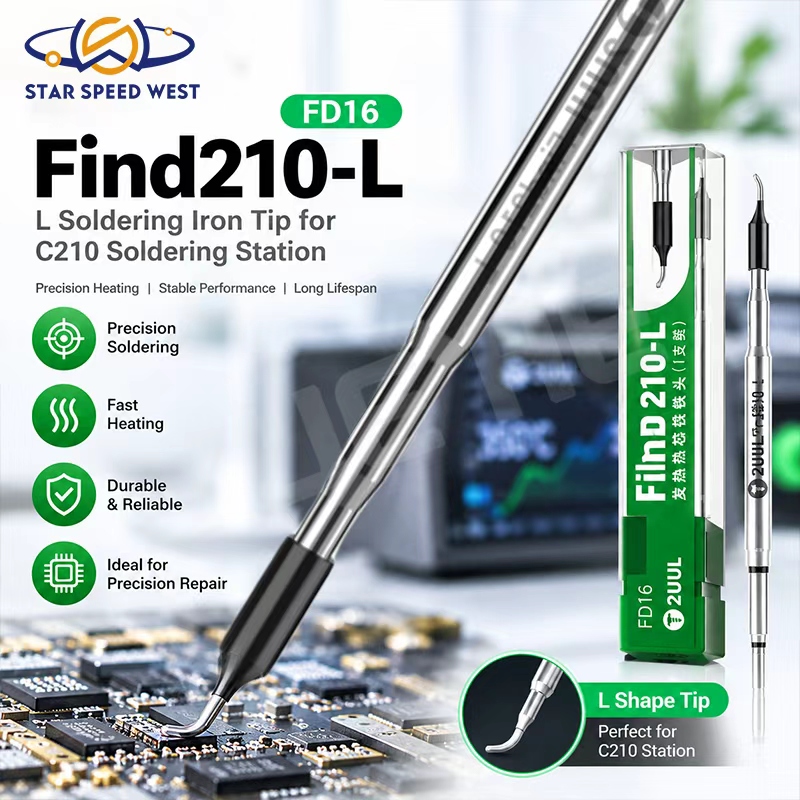 C210 Precision Soldering Station - 2UUL FD16 Find210-L はんだごてチップ C210はんだ付けステーション用 交換用