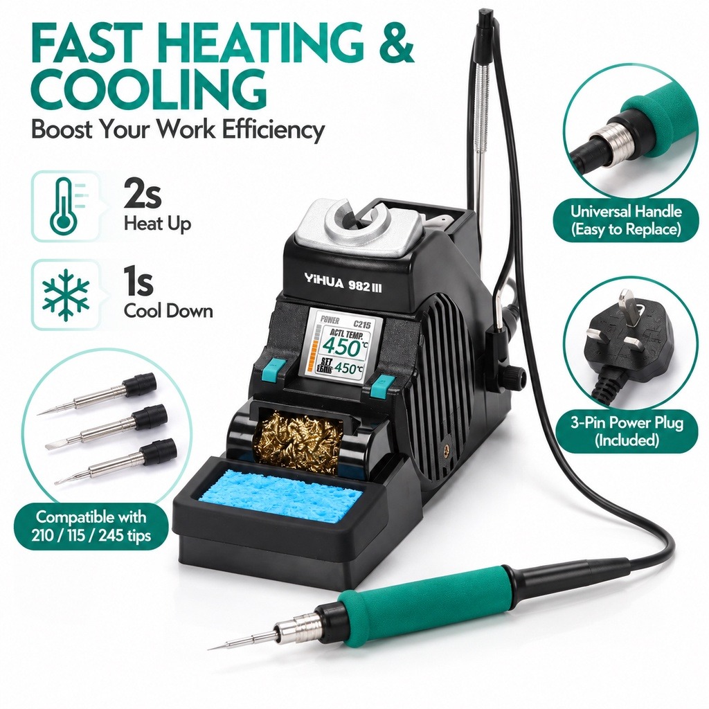 YIHUA 982-III C210 はんだごて精密はんだ付 - C210 Precision Soldering Station のレビューと価格