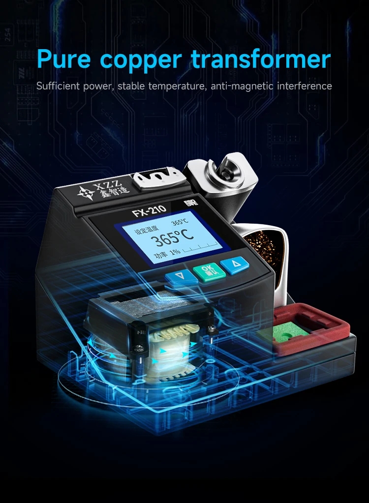 XZZ FX-210 超精密はんだ付けステーション 45W  - C210 Precision Soldering Station のレビューと価格