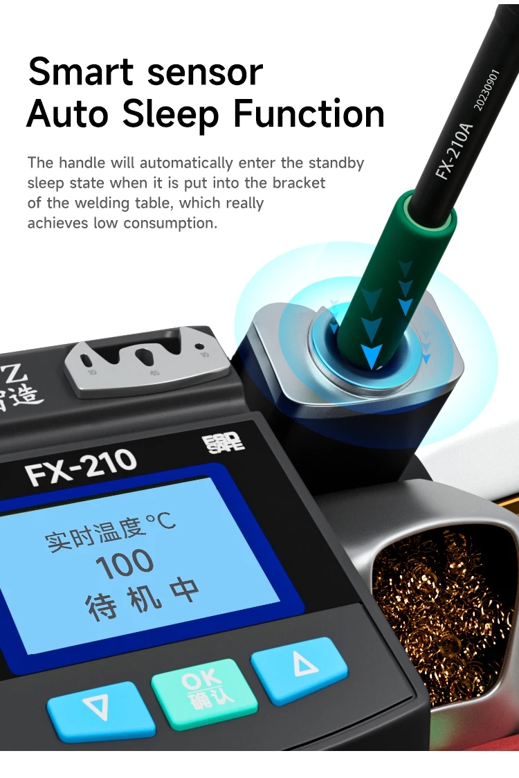 XZZ FX-210 超精密はんだ付けステーション 45W  - C210 Precision Soldering Station のレビューと価格