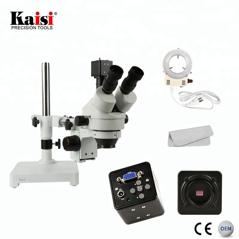 Kaisi 7X-45X デジタルズーム PCB 検査 VG - Trinocular Stereo Microscope 7X-45X のレビューと価格