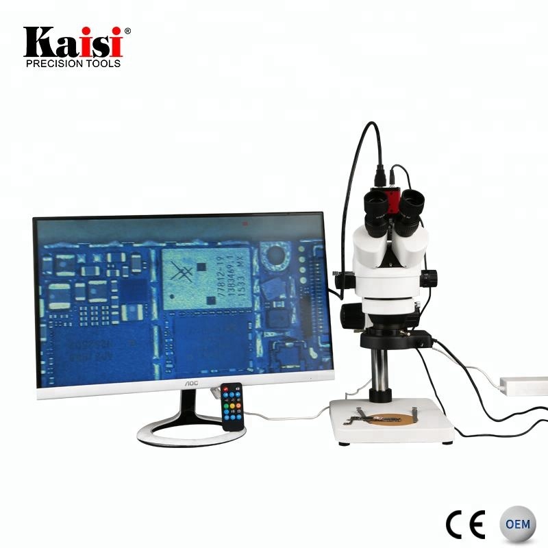 Kaisi 7X-45X デジタルズーム PCB 検査 VG - Trinocular Stereo Microscope 7X-45X のレビューと価格